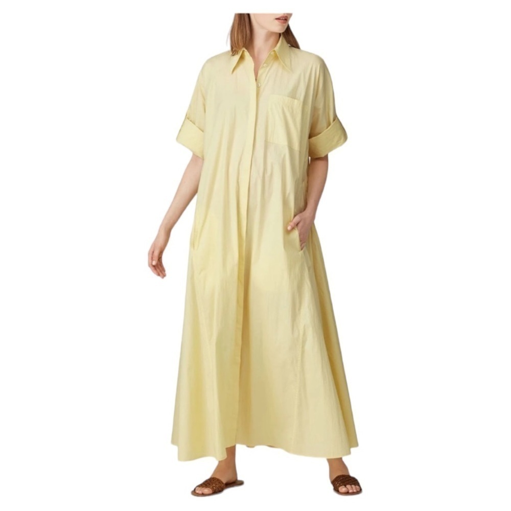 Co Yellow Collared Maxi Dress